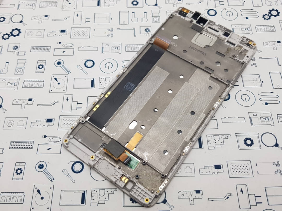 

С дефектом. Дисплей Xiaomi Redmi Note 4 модуль белый Сервисный оригинал с разборки
