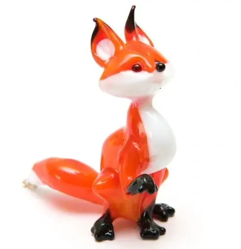 

Стеклянная фигурка Rudy Lisk Lis Скульптура Статуэтка Бренд Европы