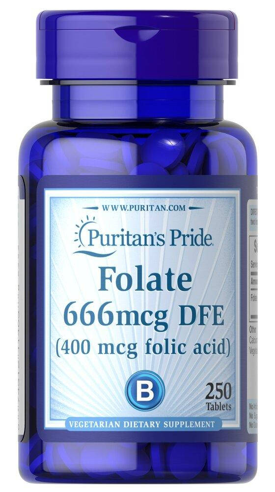 

Фолиевая кислота, Folic Acid, Puritan's Pride, 400 мкг, 250 таблеток (PTP-11403)