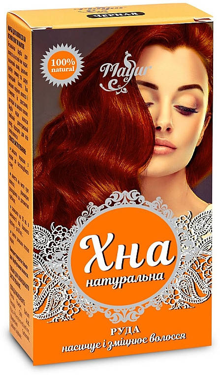 

ХНА ДЛЯ ВОЛОС НАТУРАЛЬНАЯ ТМ MAYUR 25ГР (РЫЖАЯ)