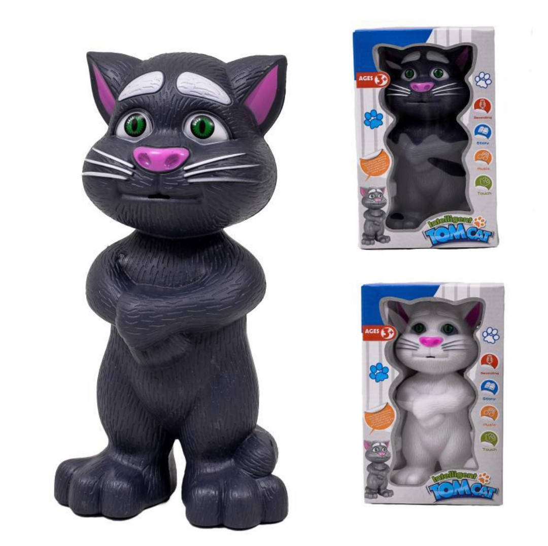 

Интерактивная игрушка “Говорящий кот Том” повторюшка( разные голоса) 20 см
