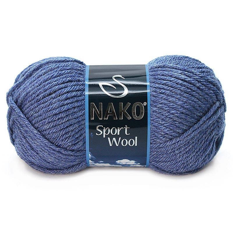 

Толстая пряжа Nako Sport Wool 23162 (нитки для вязания полушерсть Нако Спорт Вул) 25% шерсть 75% акрил
