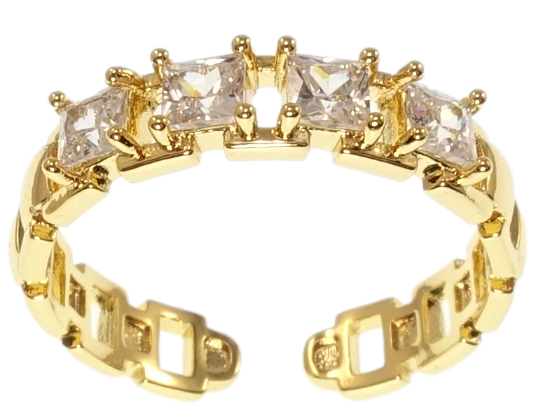 

Кольцо Xuping QQMM Позолота 14K "Вставки фианит" р.16-17