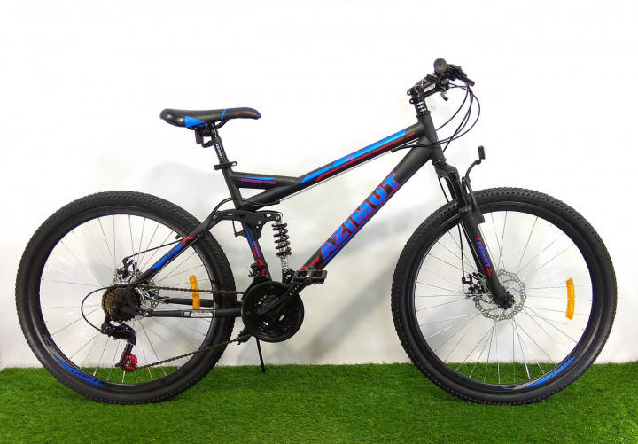 

Горный велосипед 27,5 дюймов Azimut Race GFRD рама 19 " BLACK-BLUE