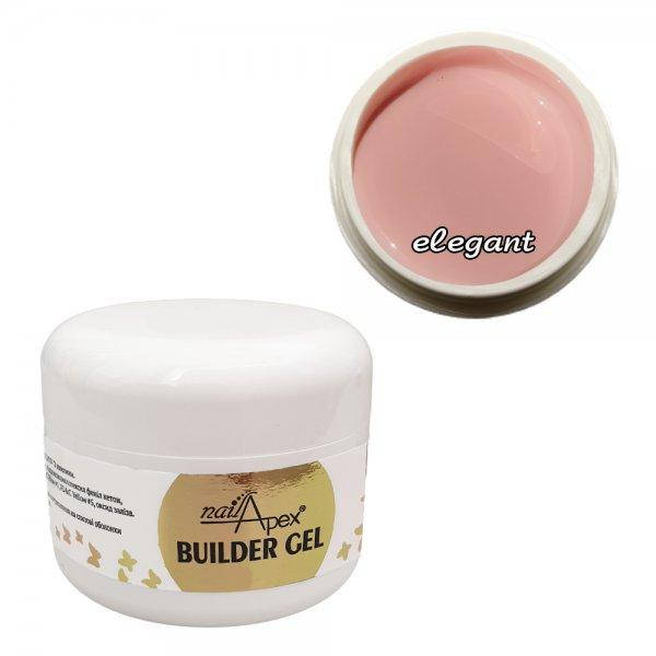 

Nailapex Elegant Builder Gel - моделирующий гель без опила элегантный розовый, 50 мл