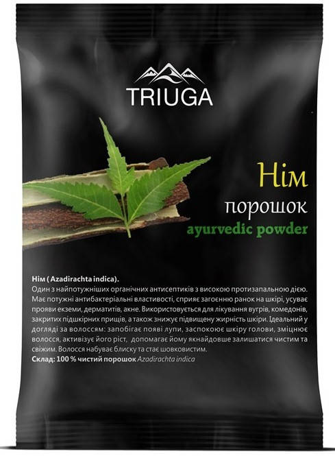 

Натуральный аюрведический порошок НИМ , 50г, Triuga
