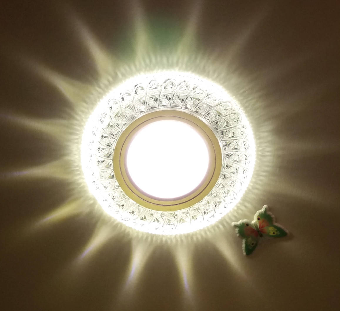 

Встраиваемый светильник Feron 7057 с LED подсветкой потолочный точечный