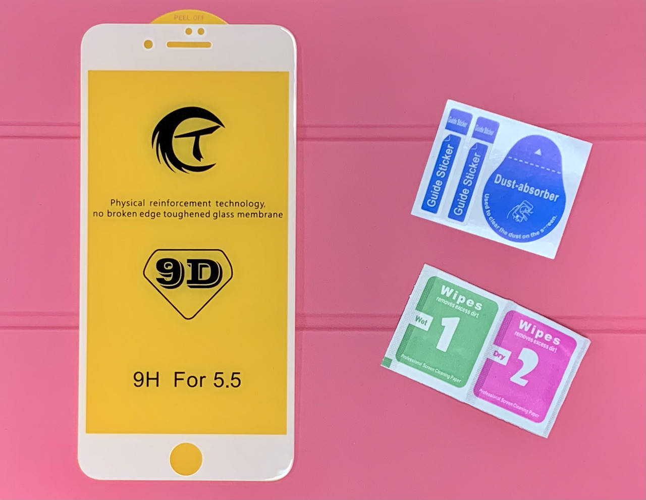 

Защитное Стекло для iPhone 7 Plus / 8 Plus 9D (T) на Айфон 7 Plus / 8 Plus ( Белая рамка), Прозрачный