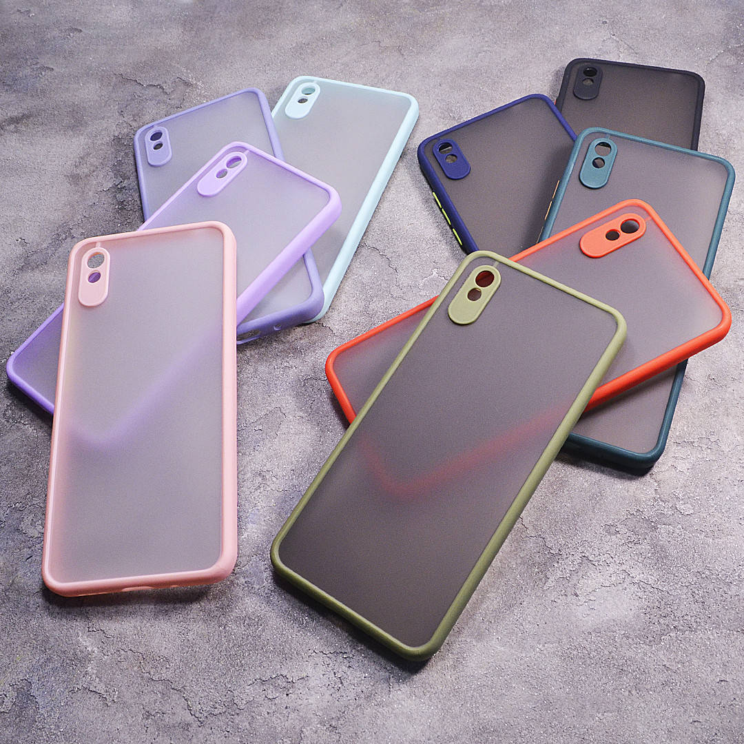 

Пластиковый чехол с цветными боками и защитой на камеру Xiaomi Redmi 9A