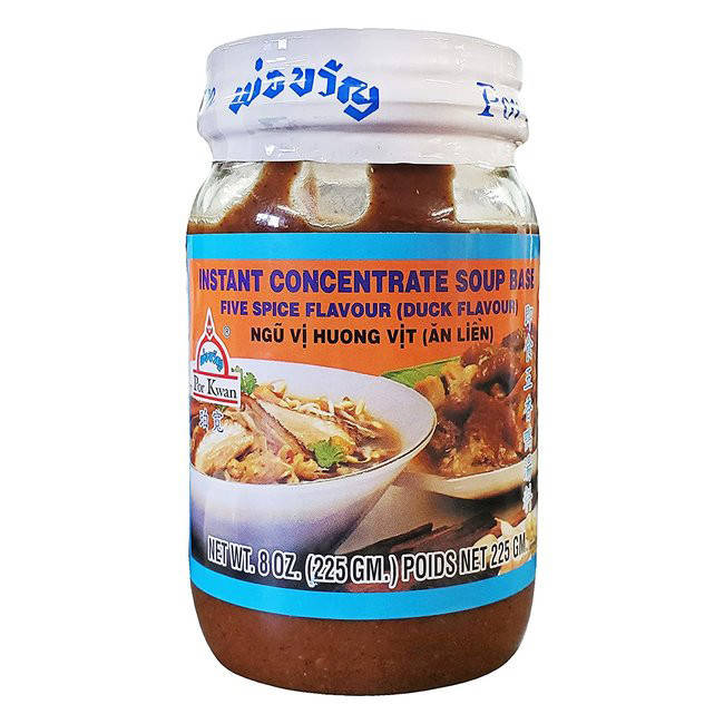 

Суповая основа - растворимый концентрат со вкусом утки и пятью специями, 225 г, ТМ Por Kwan, Вьетнам
