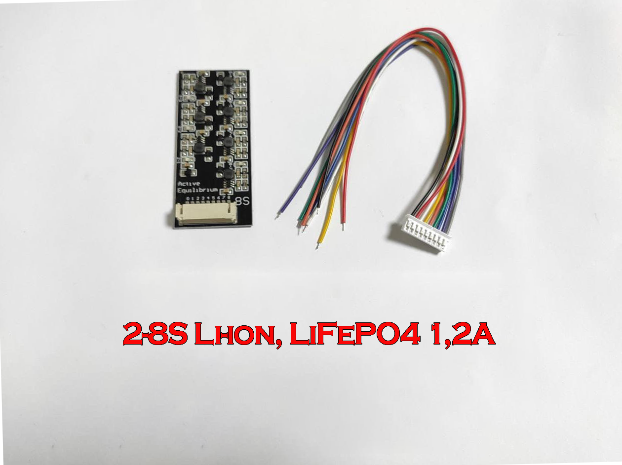 

Активный балансир 2S-8S для Li-ion и LiFePO4 (2-34V) 0,8A