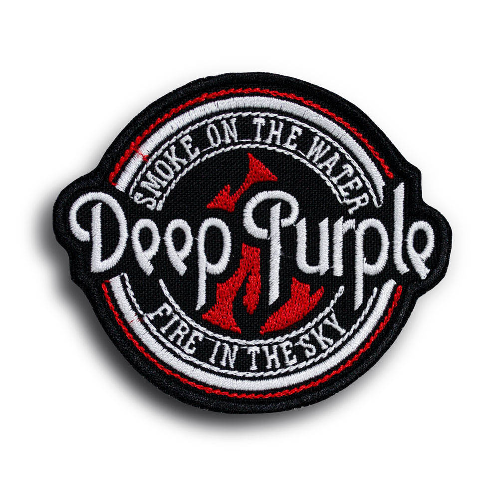 

Нашивка с вышивкой DEEP PURPLE-2 Smoke on the Water, Черный