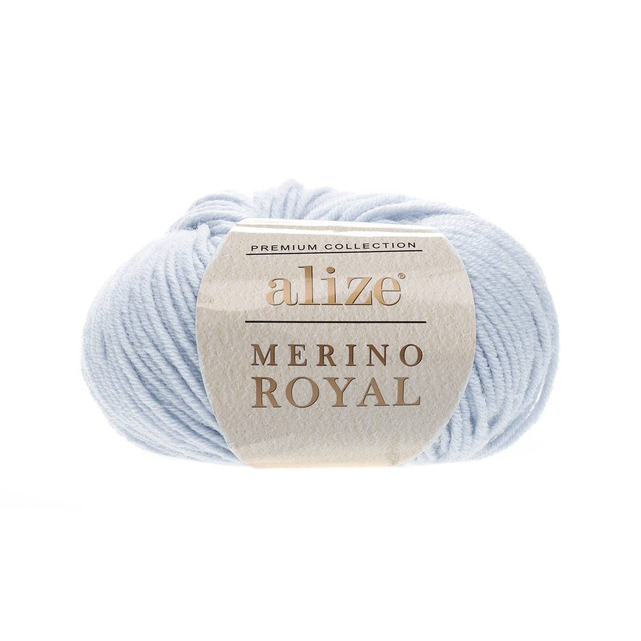 

Шерстяная пряжа Ализе Мерино MERINO ROYAL голубого цвета 480, Голубой