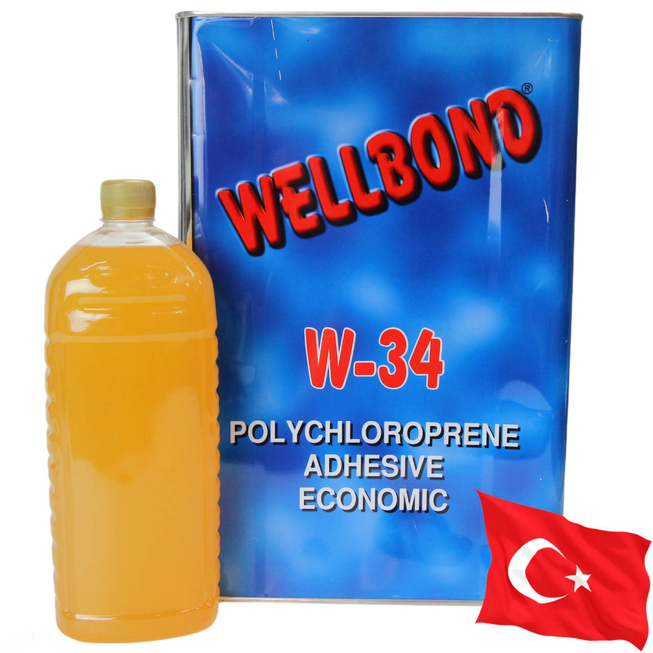 

Клей Wellbond W-34 1л (полихлоропрен.), тканей, карпета, ковролина, пластика и других покрытий