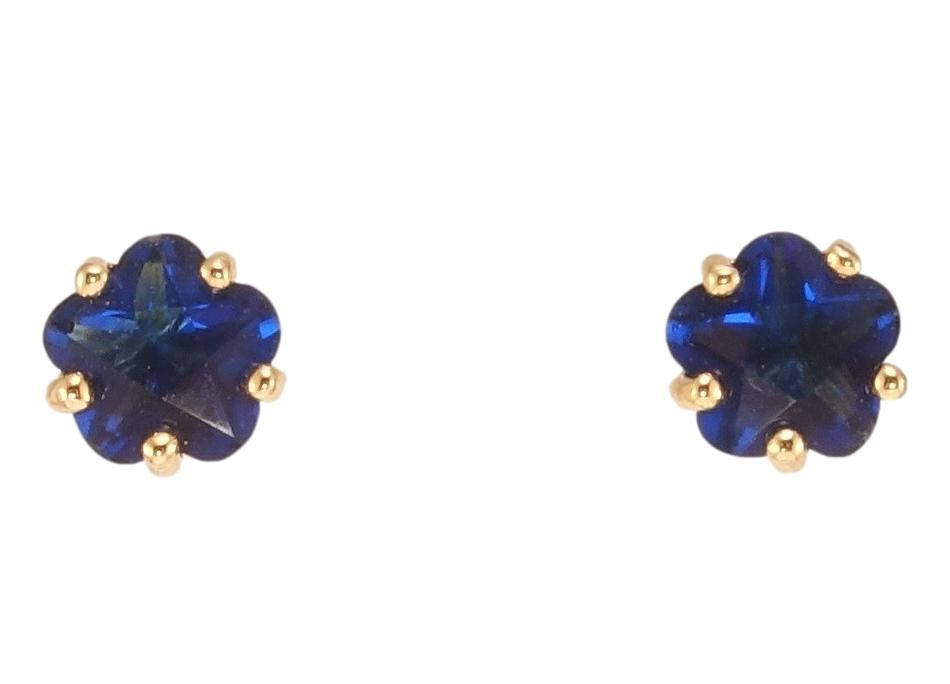 

Серьги Xuping Позолота 18K гвоздики (пусеты) "Синие кристальные цветочки" ø 6мм