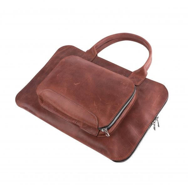 

Сумка Gmakin универсальная из кожи для Macbook Air/Pro 13 Brown (AL5220)