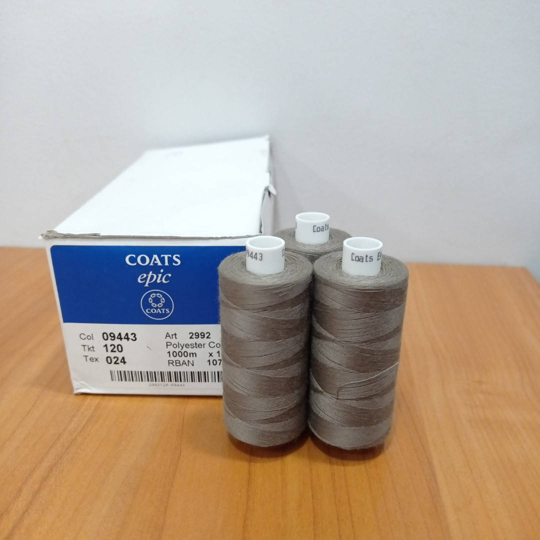 

Нитка COATS EPIK №120 1000 м., Бежевый