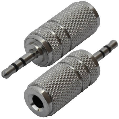 

Переходник штекер стерео 3.5 Jack (3 pin) - гнездо стерео 2.5 Jack (3 pin), металл