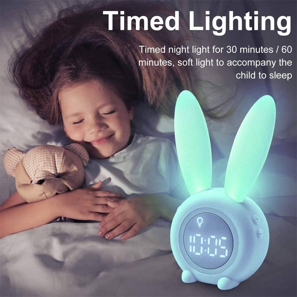 

Детский будильник с Кроликом, перезаряжаемый ночник с сенсорным управлением