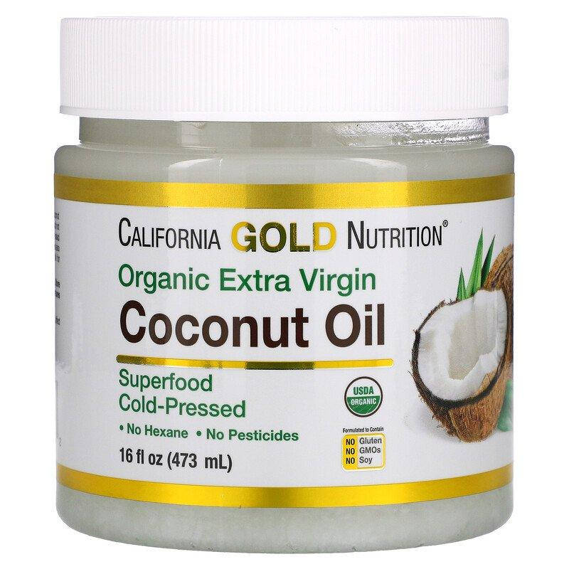 

Кокосова олія Organic Extra Virgin Coconut Oil California Gold Nutrition 473 мл