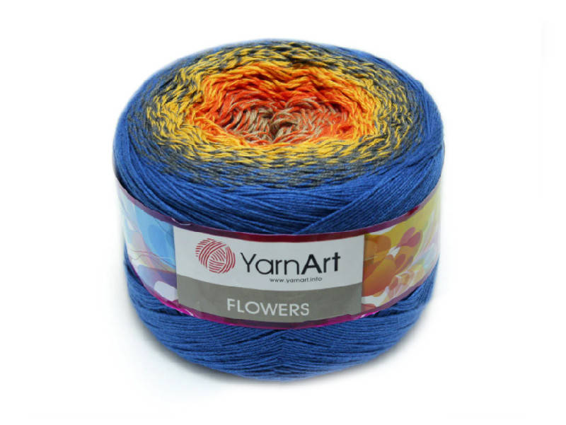 

YarnArt Flowers, №258, Секционное крашение