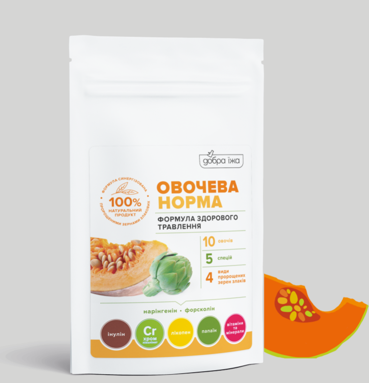 

Овощная норма 150 гр