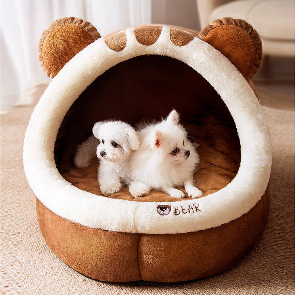 

Домик спальное место для собак и кошек теплый мягкий M, 40 см