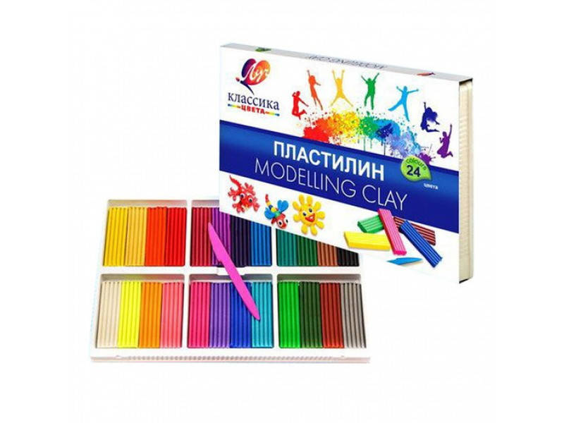 

Пластилин Луч 24 цветов "Классика" 28С1642-08 РАСПРОДАЖА