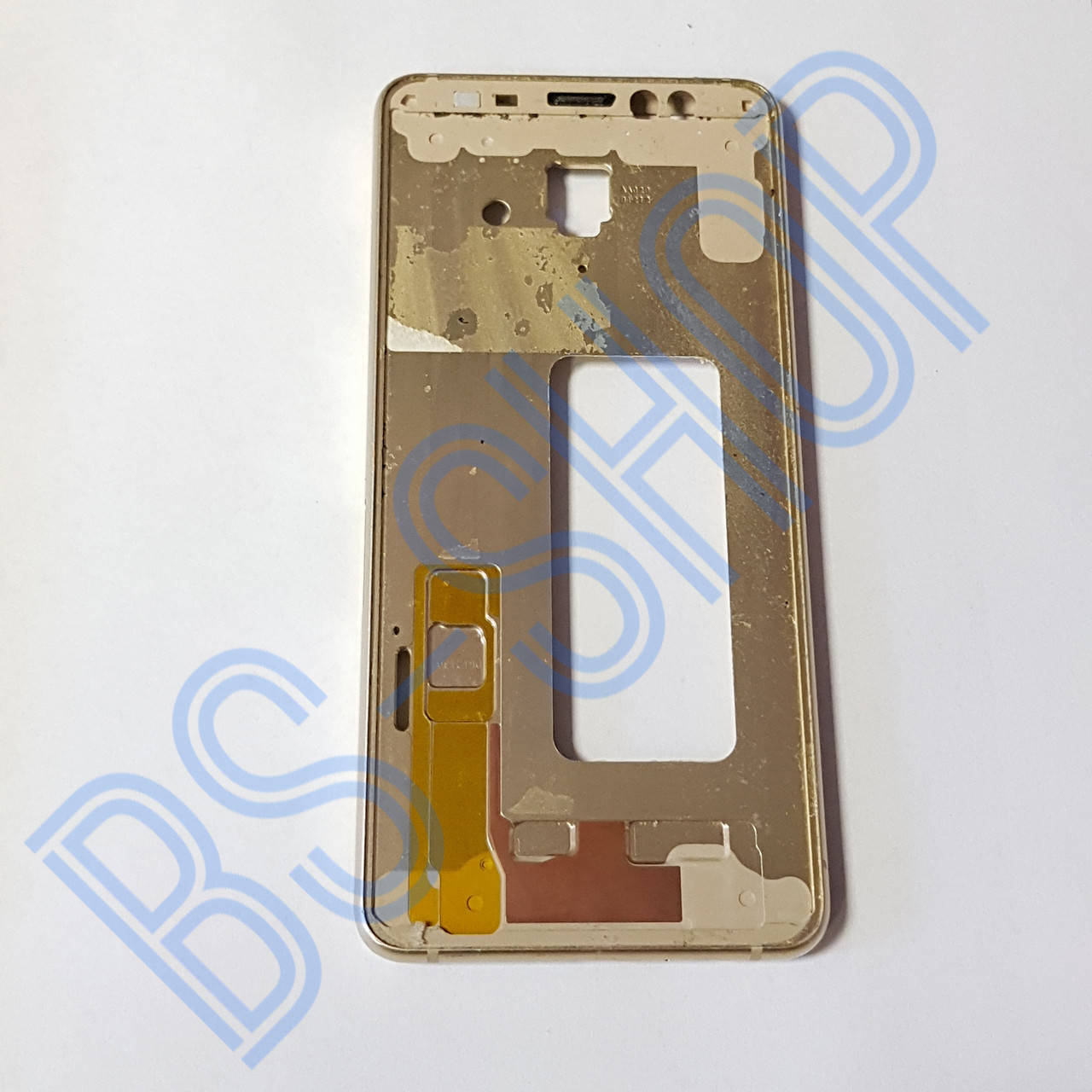 

Рамка (средняя часть) Samsung A8 Plus (SM-A730) gold original Б/У