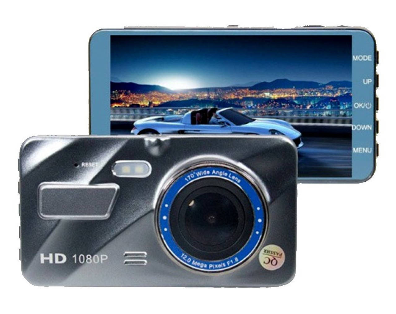 

Автомобильный видеорегистратор DVR A10 4" Full HD видео регистратор с выносной камерой заднего вида