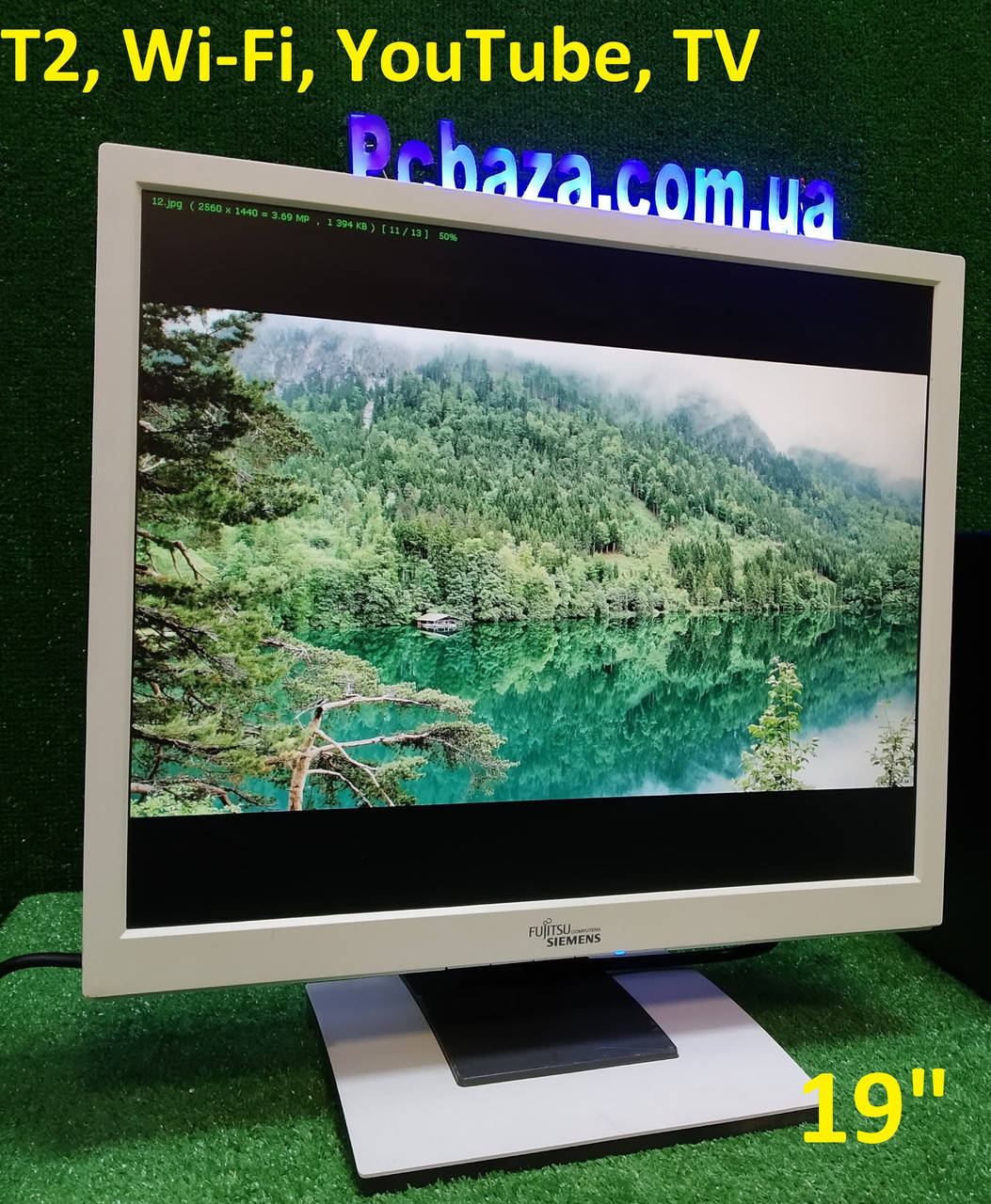 

19" Монитор- Телевизор T2 с IP TV, YouTube, Wi-Fi и под кабельное цифровое ТВ