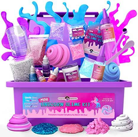

Набор для создания Слаймов ЕДИНОРОГ Slime Box декор, клей, активатор, красители Слайм Бокс