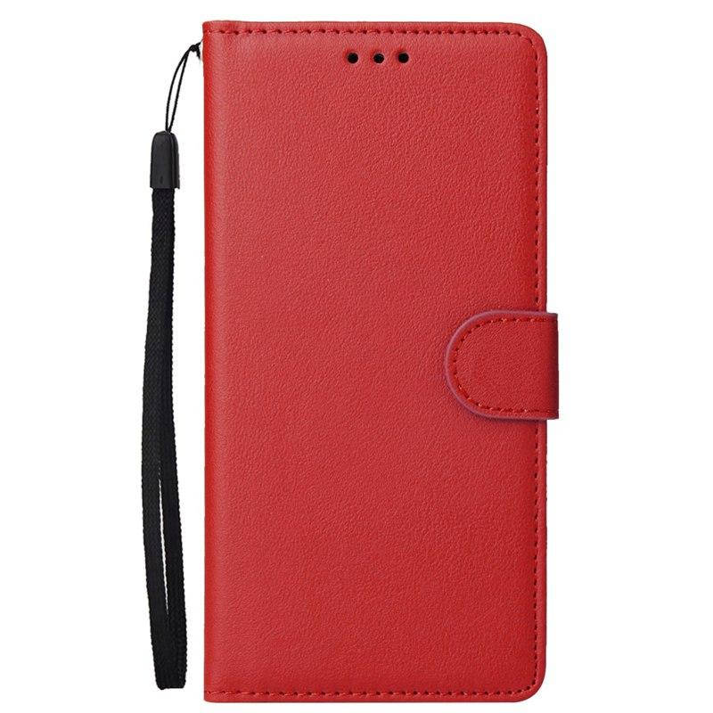 

Чехол книжка для Xiaomi Redmi 9 Красный магнит ремешок
