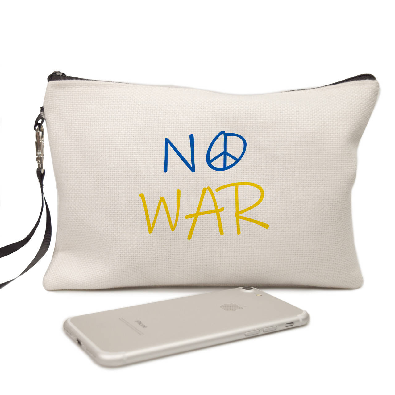

Косметичка из натуральной ткани Нет войне (No War) Молочный (34407-3703)