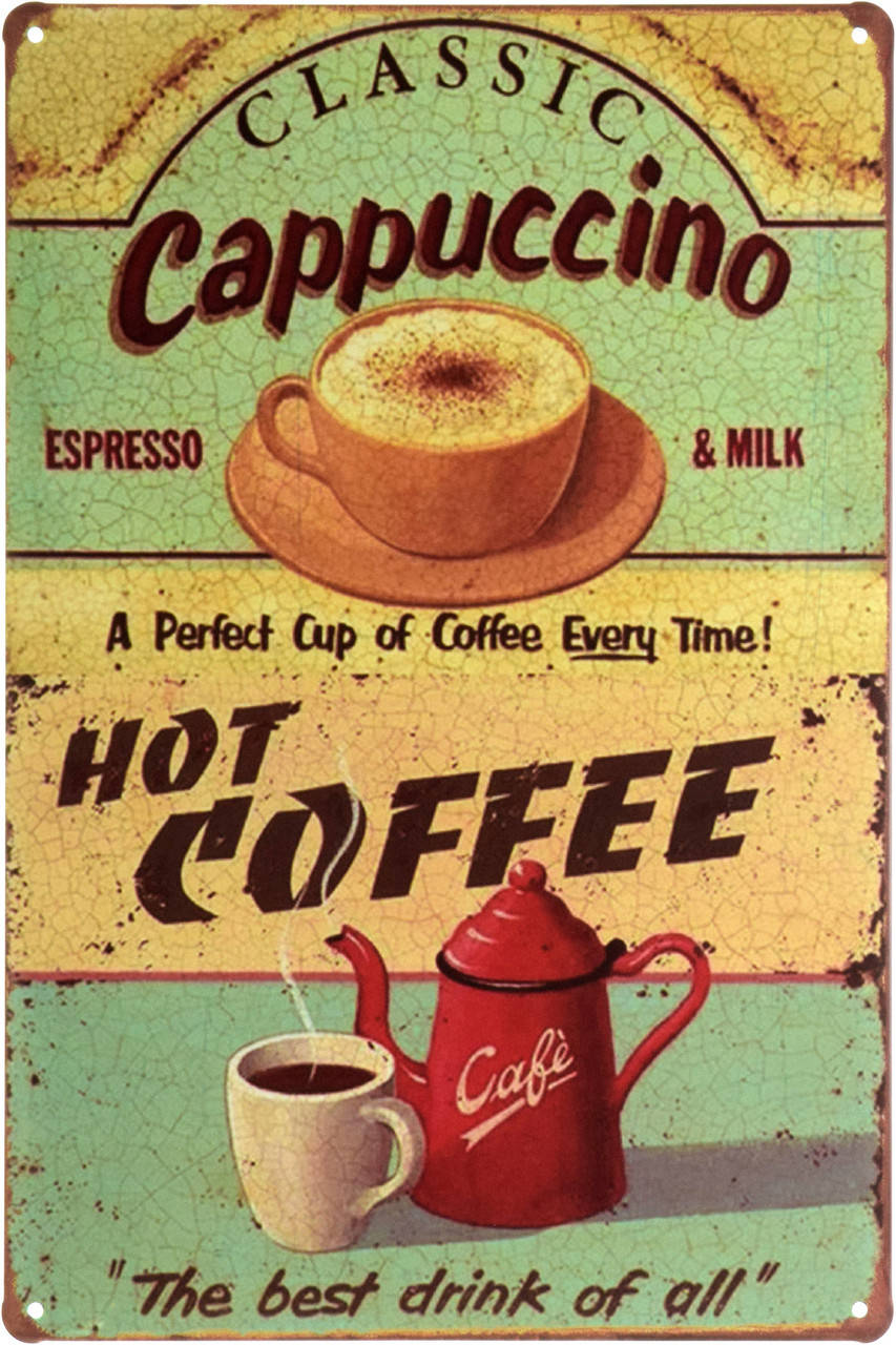 

Металлическая табличка "Классический Капучино / Classic Cappuccino" (ms-001990)