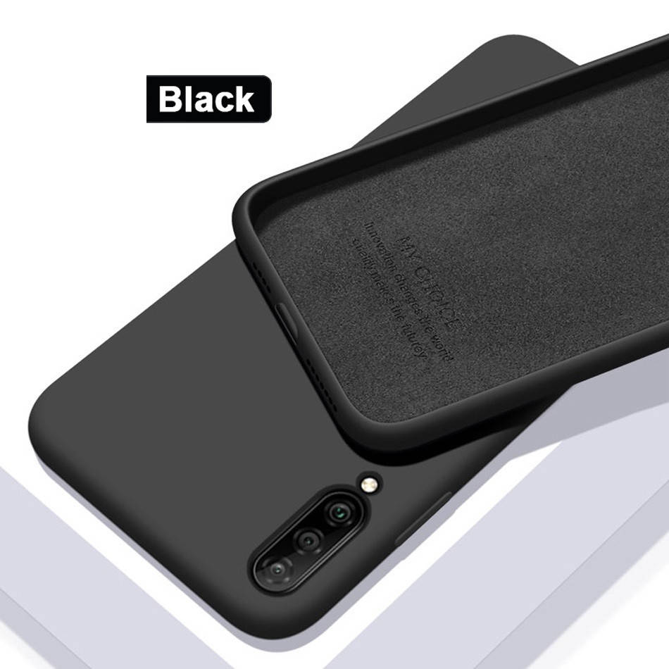 

Силиконовый чехол для Xiaomi Mi9 Черный микрофибра покрытие soft touch
