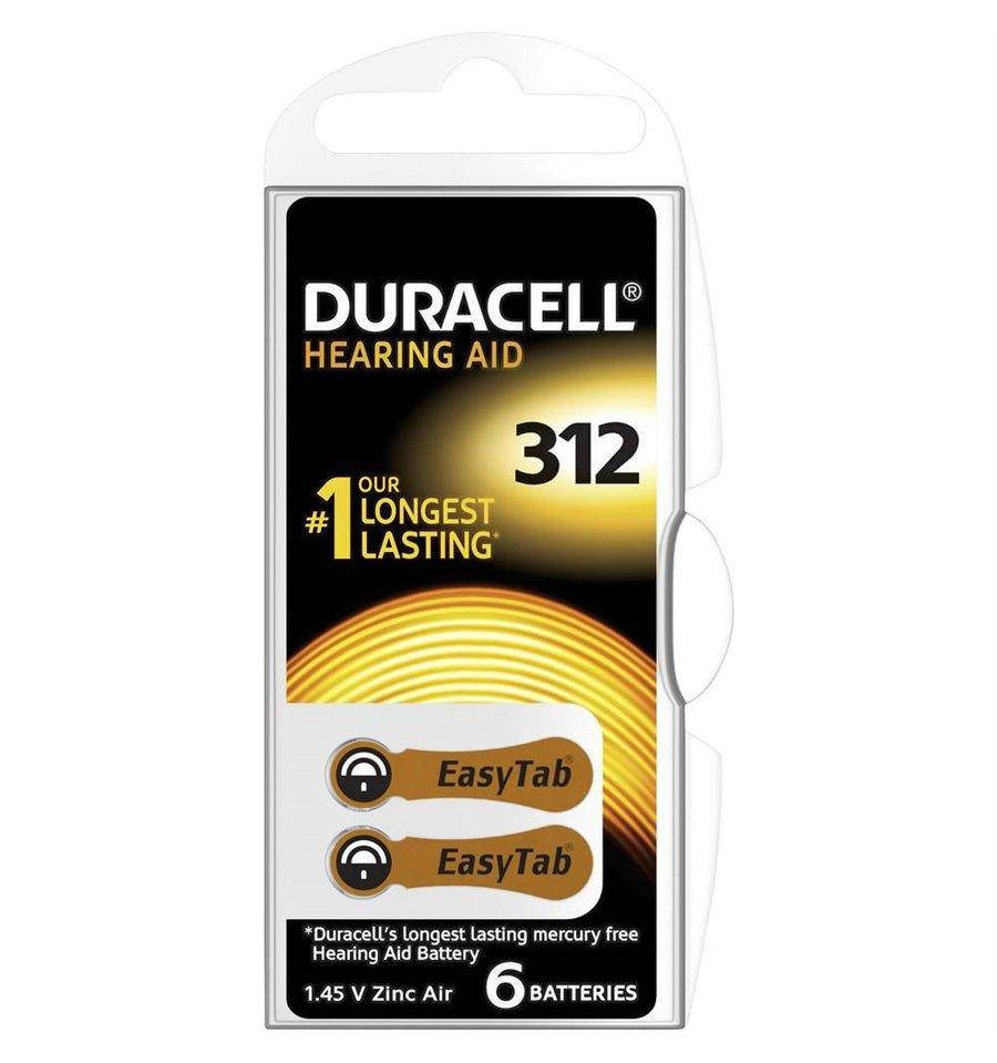 

Батарейки DURACELL Zinc air 1,4V ZA312 / DA312 / PR41 (180mAH) (6шт)