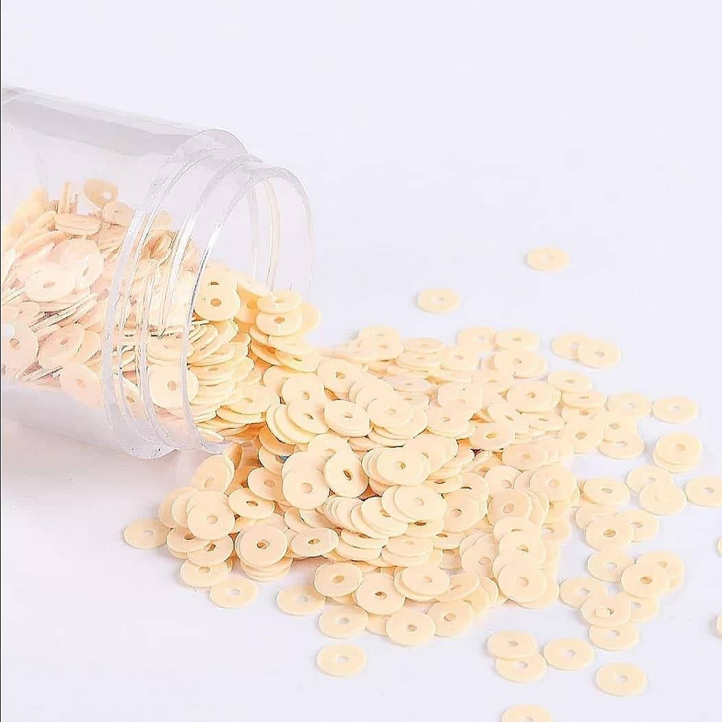 

Пайетки 4мм светлый персик, Персиковый