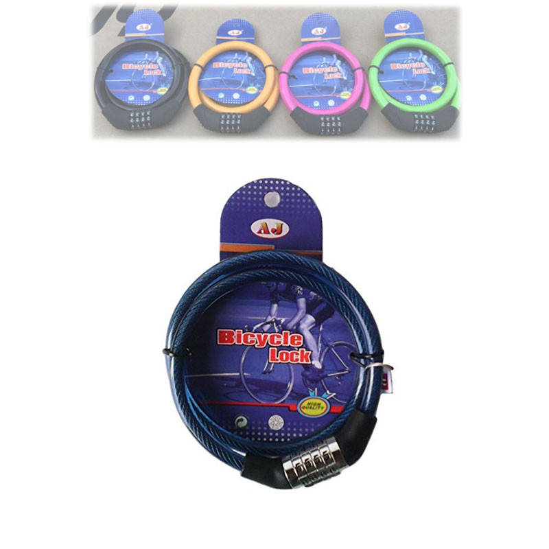 

Кодовый велозамок AJ трос для велосипеда ~60см