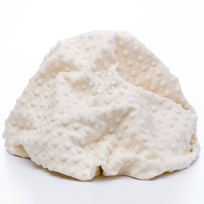 

Плюш minky молочного цвета (слоновая кость), плотность 350 г/м2, Молочный