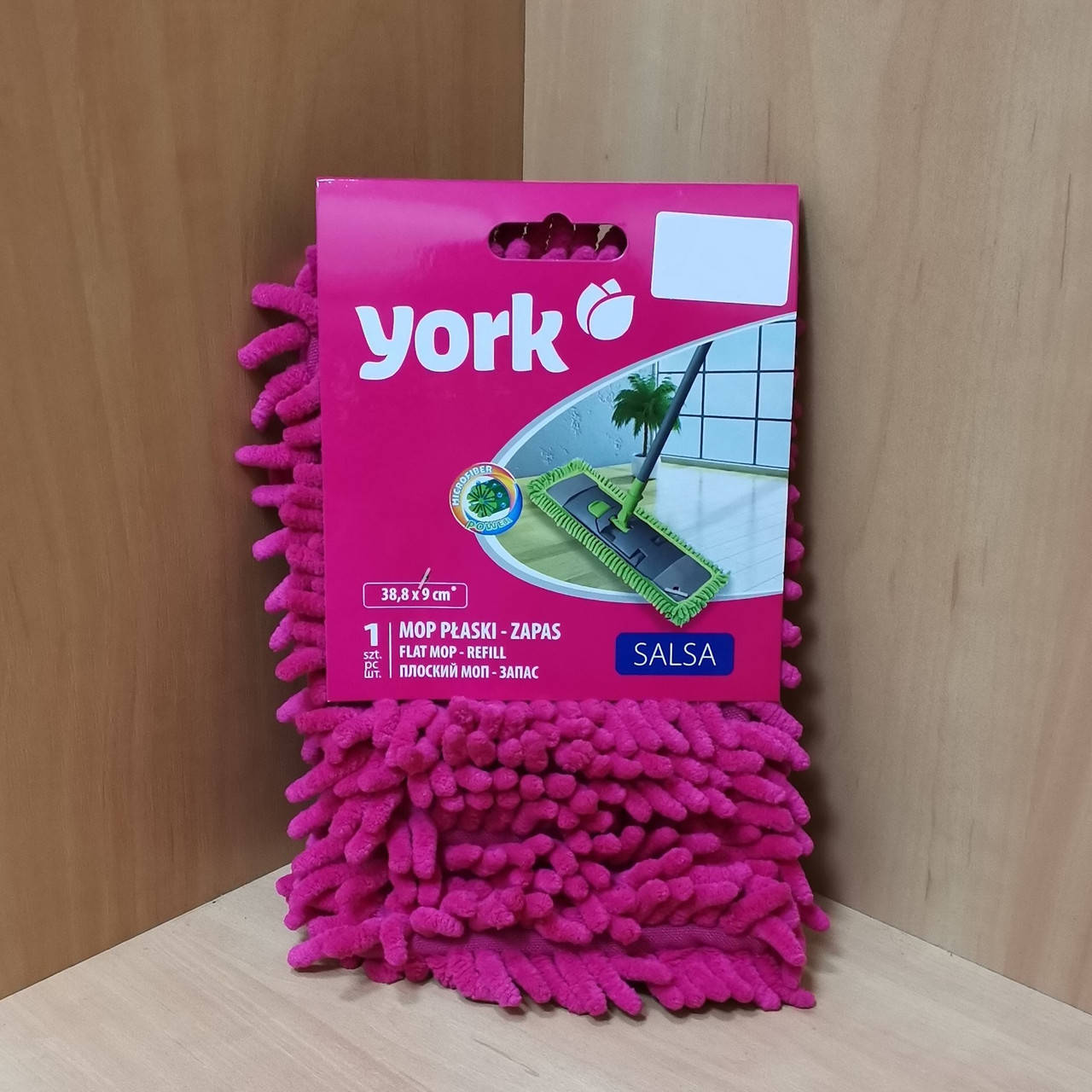 

Запаска для швабры микрофибра розовая Salsa YORK, Розовый