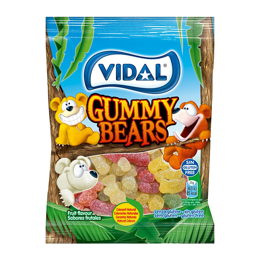 

Желейные конфеты жевательный желейки в форме мишек Медведи Sugared Bears 100г ТМ VIDAL
