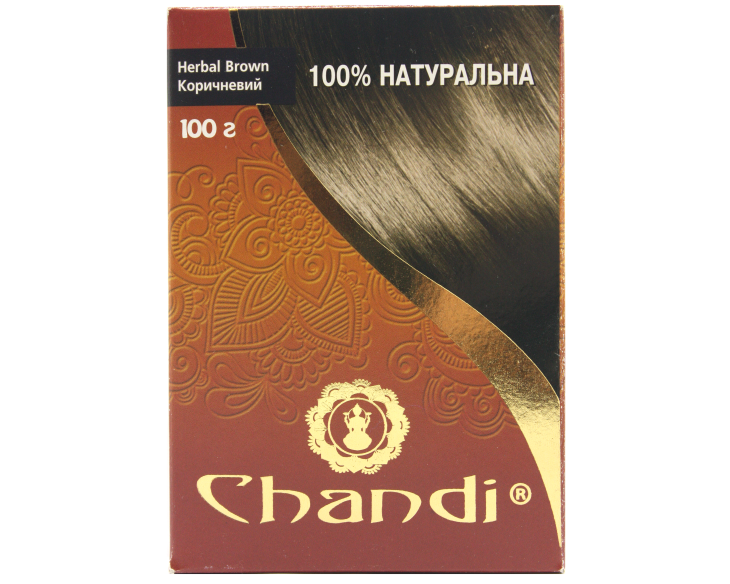 

Лечебная аюрведическая краска для волос Chandi, коричневый, 100 г