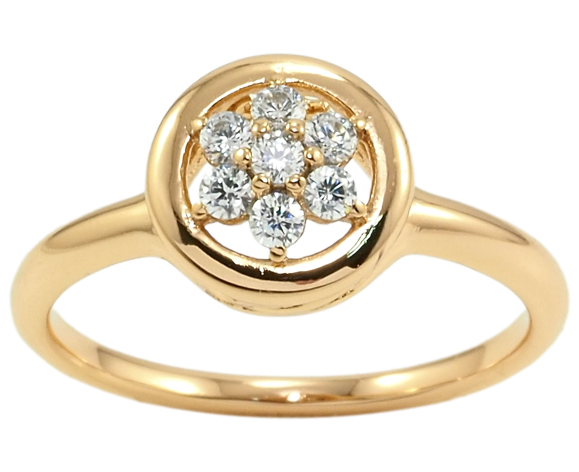 

Кольцо Xuping Позолота 18K "Кристальный цветочек" р.16.5,17,18,18.5,19.5,20