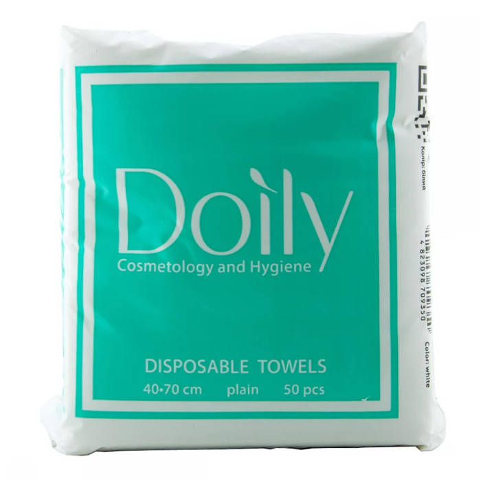 

Полотенца одноразовые в пачке COMPACT Doily 40х70см из спанлейса, гладкие (50шт)