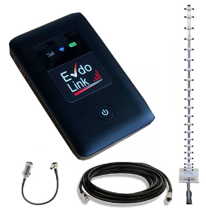 

Комплект 4G роутер Evdolink EL910 c мощной антенной 21 дБ