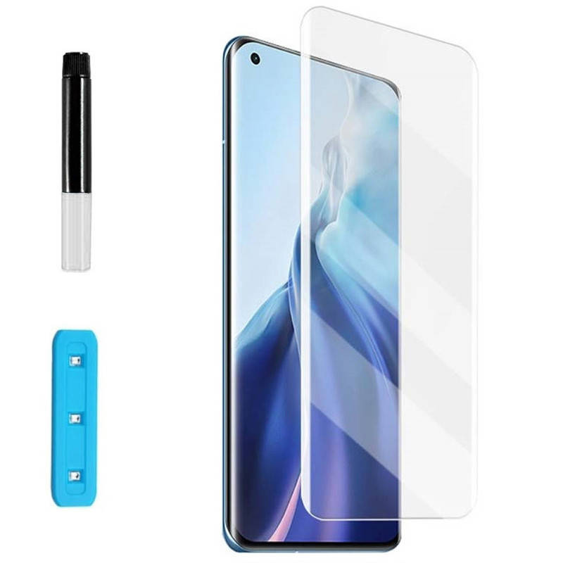 

Защитное Стекло 3D с УФ/UV лампой для Xiaomi Mi 11, Прозрачный