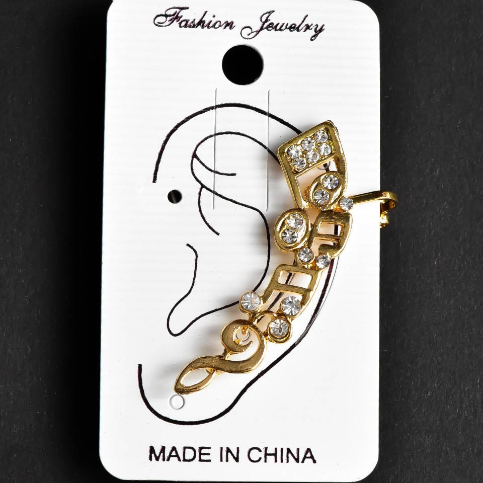 

Кафф на ушко L-40мм желтый металл