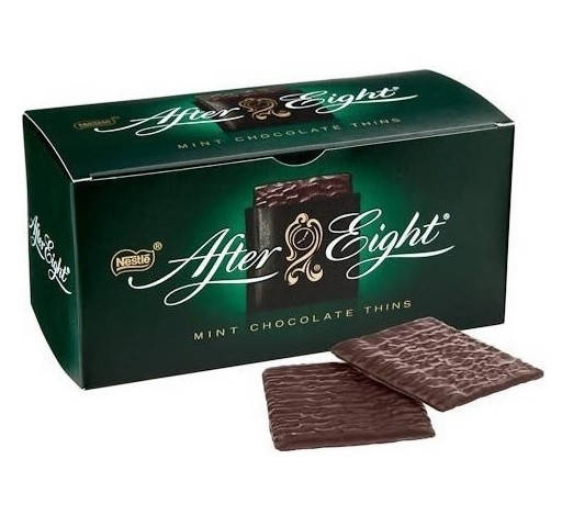 

Шоколад черный After Eight Halloren Royal Mints с мятной начинкой 200 г Германия