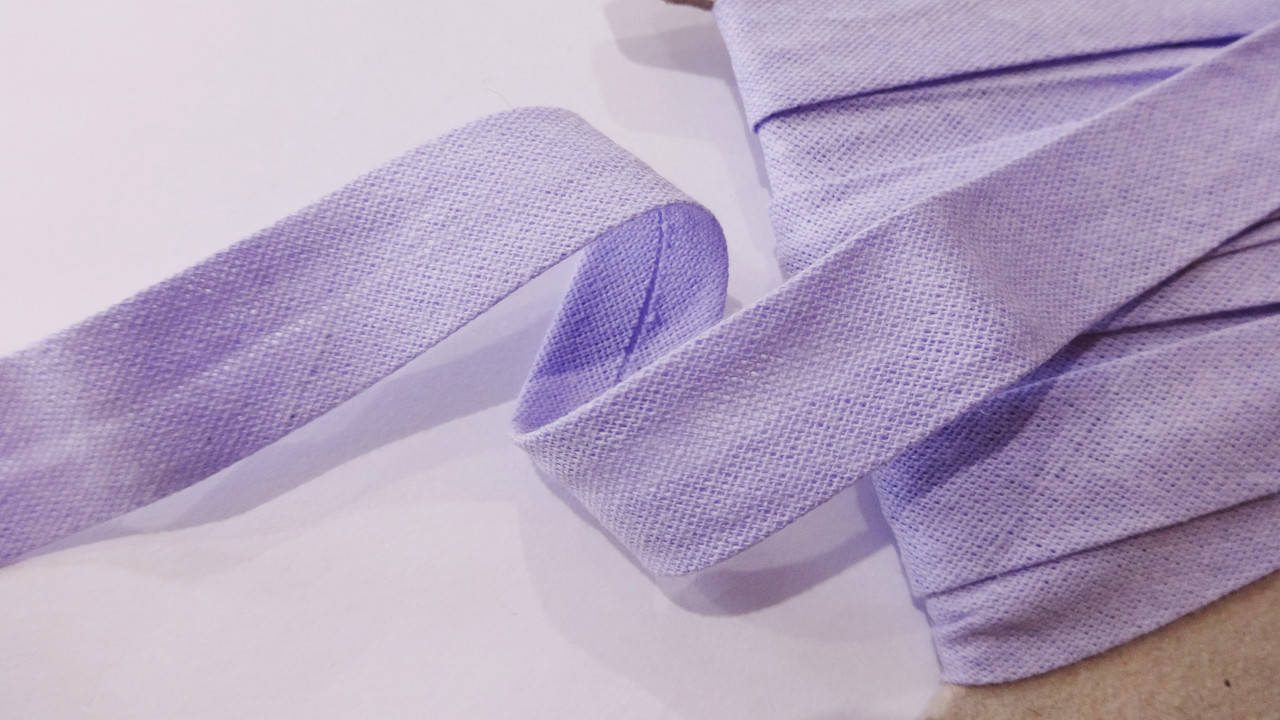 

Косая бейка 100% хлопок Польша 18 мм сиреневая (17), Сиреневый